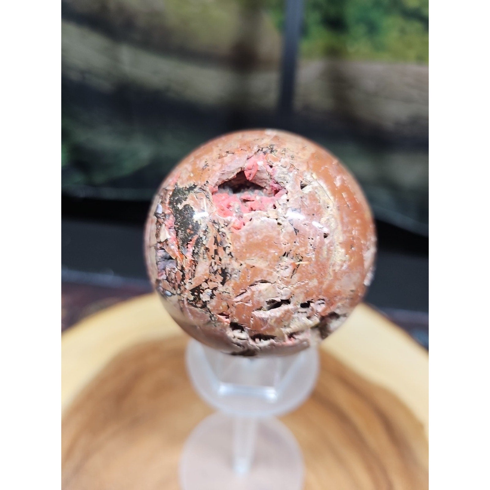 .74LB Natural Vesuvianite Agate Carnelian Crystal Geode Sphere Ball Healing by CrystalCloud Company