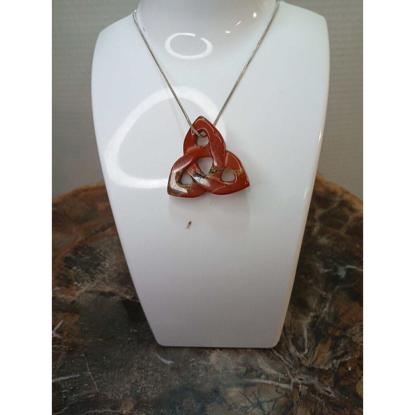 Ocean Jasper Agate Necklace W/925 Silver Chain by CrystalCloud Company
