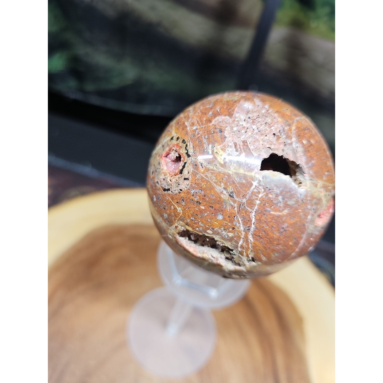 .91LB Natural Vesuvianite Agate Carnelian Crystal Geode Sphere Ball Healing by CrystalCloud Company