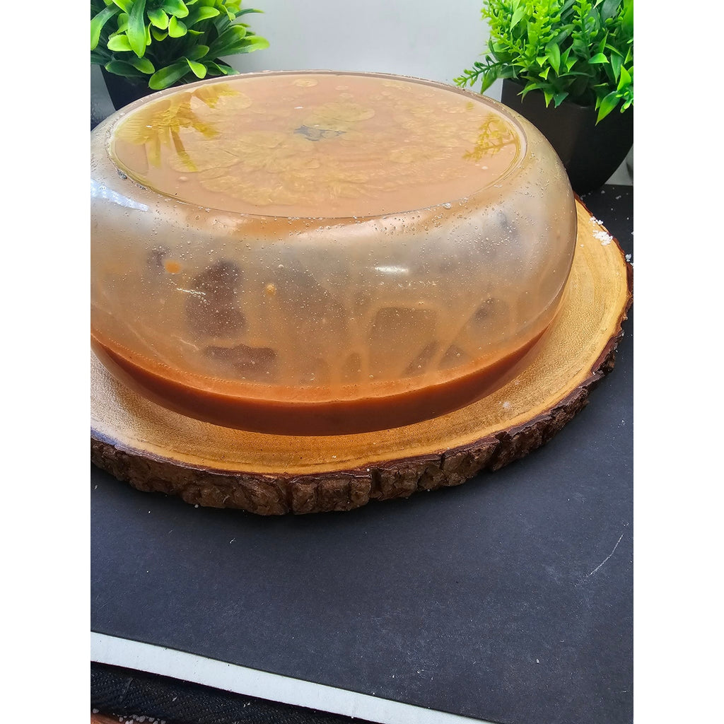 Handmade Resin Bowl Peach Gold Swirl One of a Kind