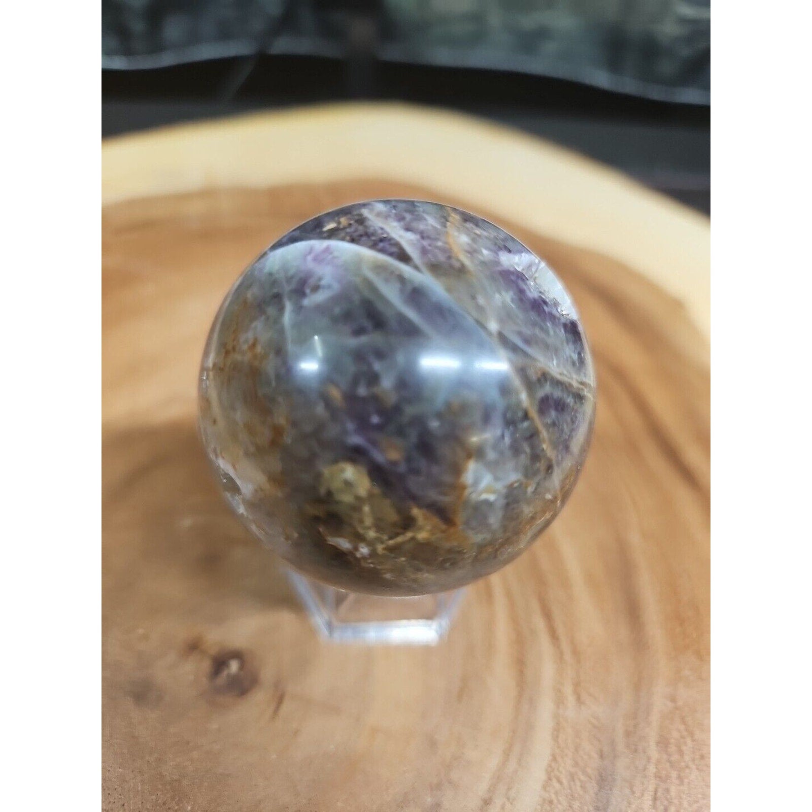Chevron Amethyst. .66lbs 56mm. W/Stand by CrystalCloud Company