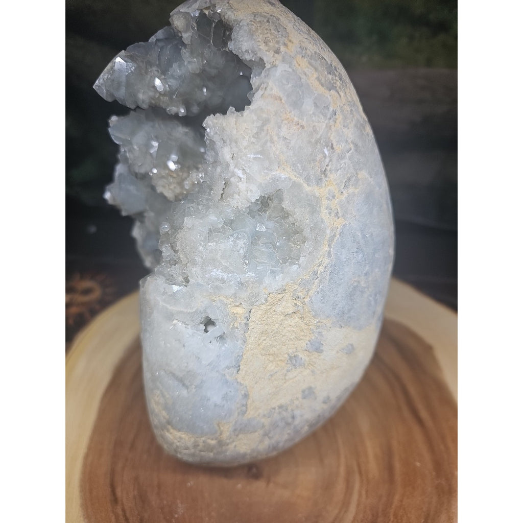 Large Baby Blue Celestite Geode Cluster — 13.6 lbs, 8 inches, Brazil | CrystalCloud Company by CrystalCloud Company