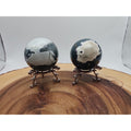 1 Pair Moss Tree Agate Sphere W/Stand 52mm .93lb by CrystalCloud Company
