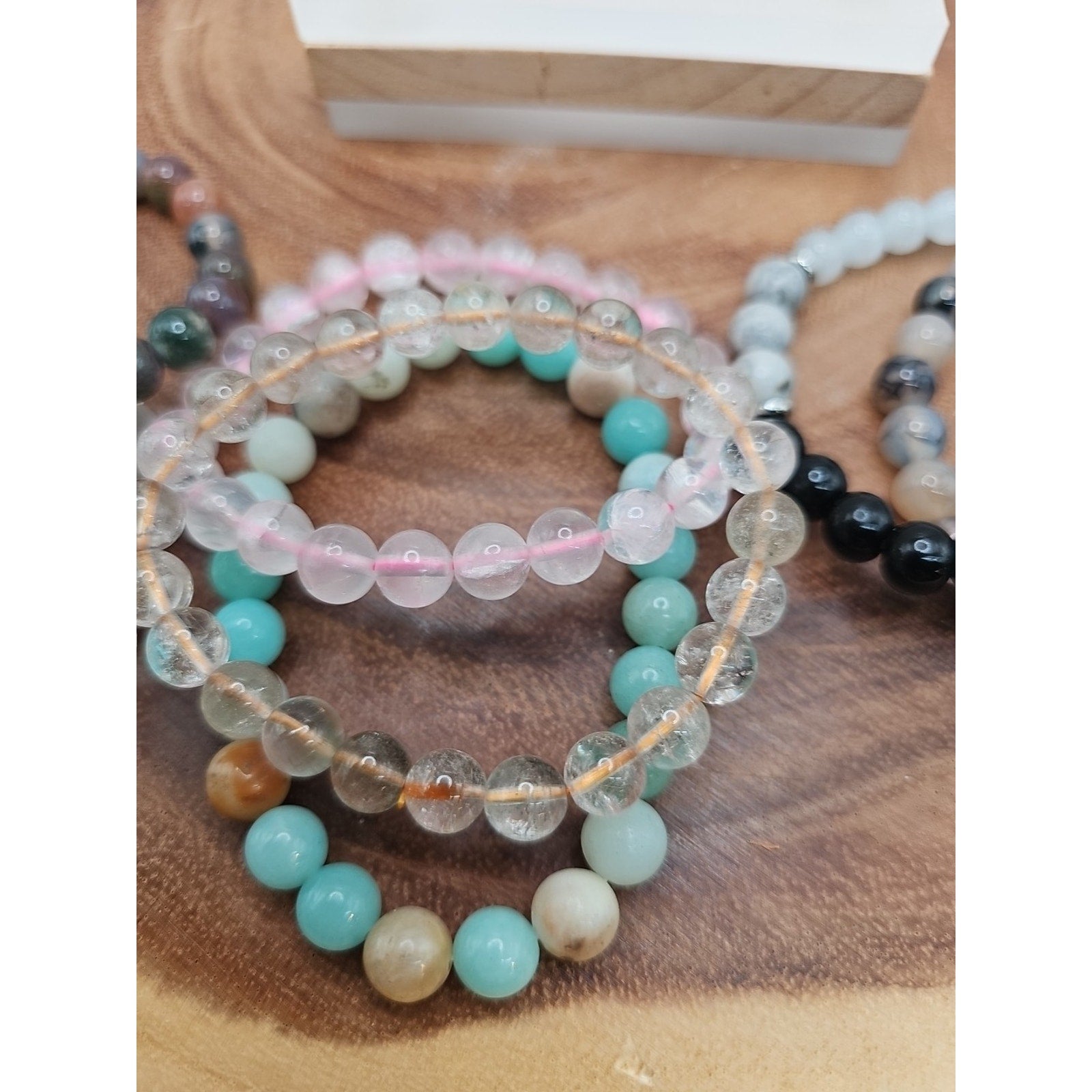 Natural Quartz Crystal Bracelets Lot 7pcs by CrystalCloud Company