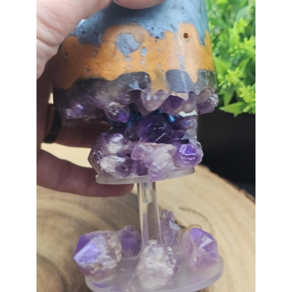Jewelry Cup made of resin and amethyst from Brazil by CrystalCloud Company