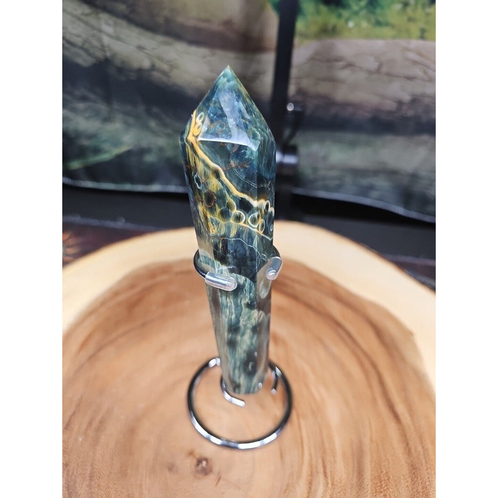 Moss Agate Generator W/Stand 220grams by CrystalCloud Company