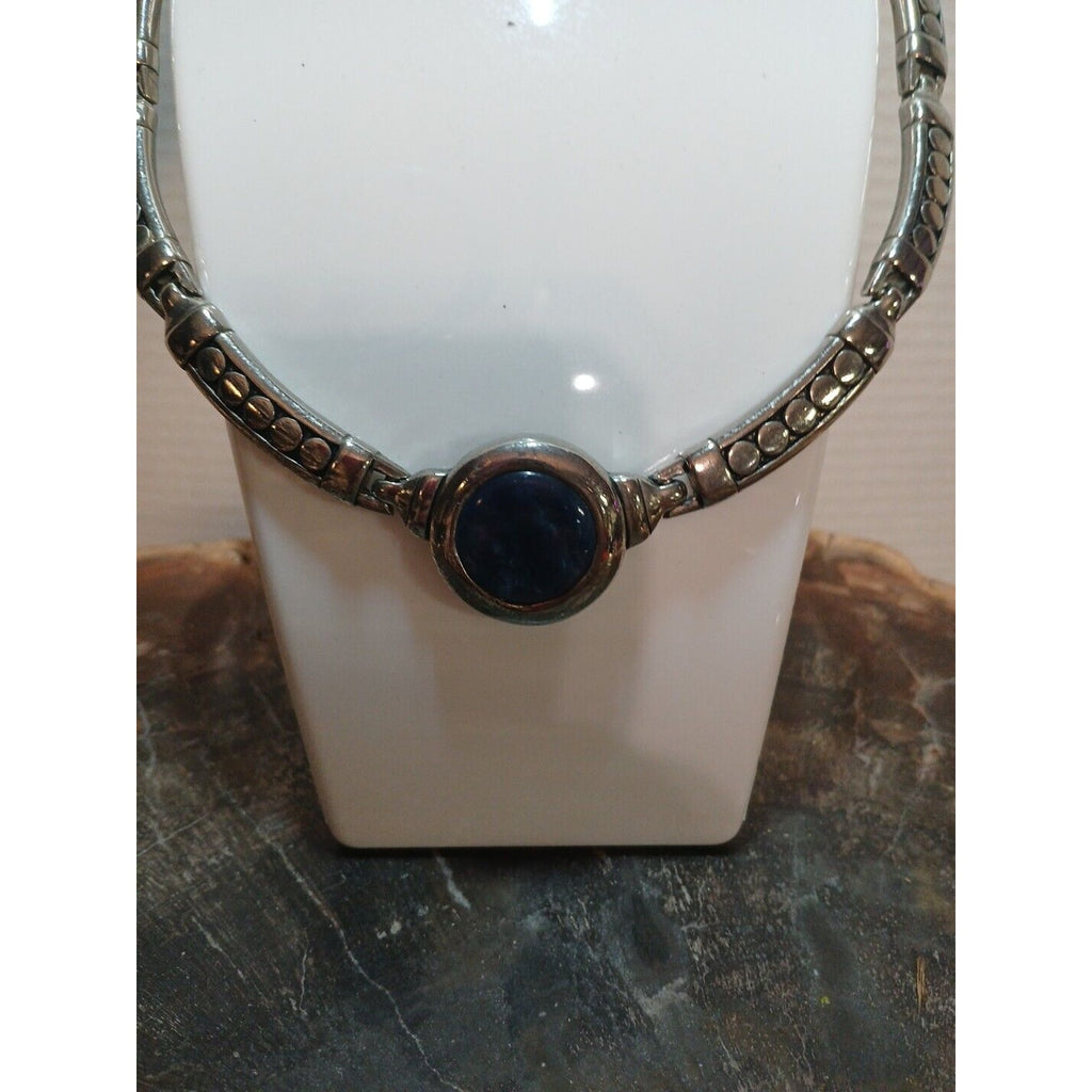 Silver Plated Necklace with Natural Stone Pendant by CrystalCloud Company