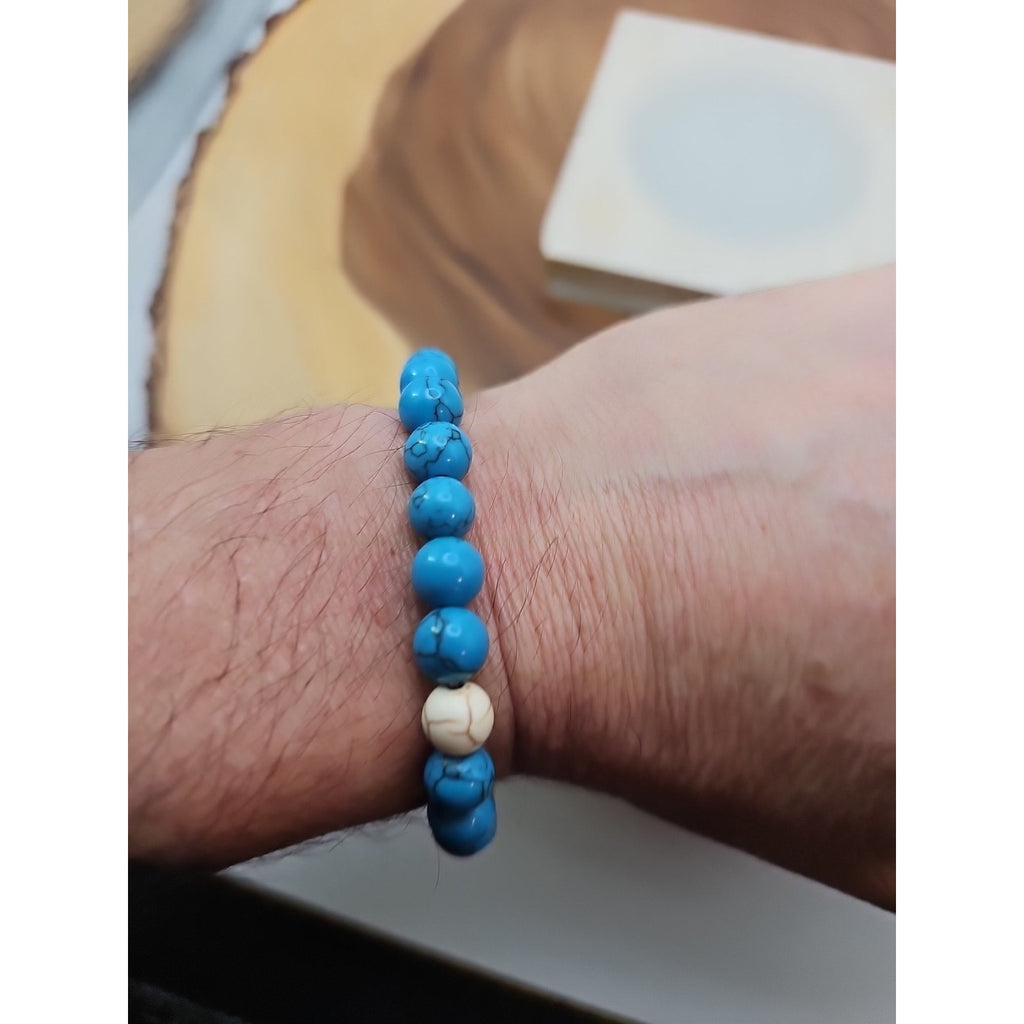 Handmade 8mm Mixed Natural Gemstone Round Beads Stretchy Bracelet Reiki Chakra by CrystalCloud Company