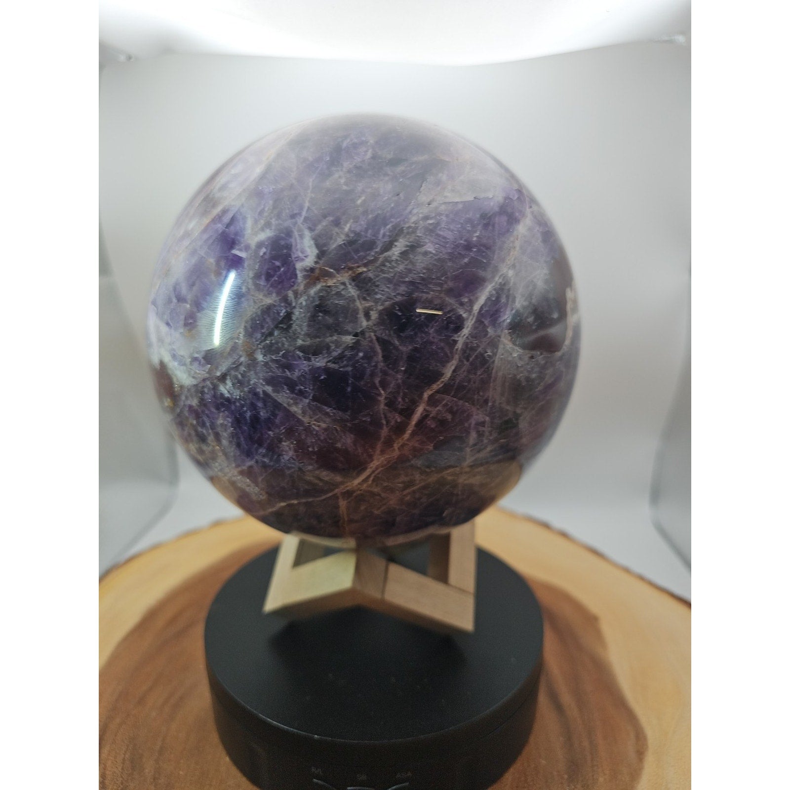 11.78lbs Natural Dream Amethyst Quartz Crystal Sphere Ball by CrystalCloud Company