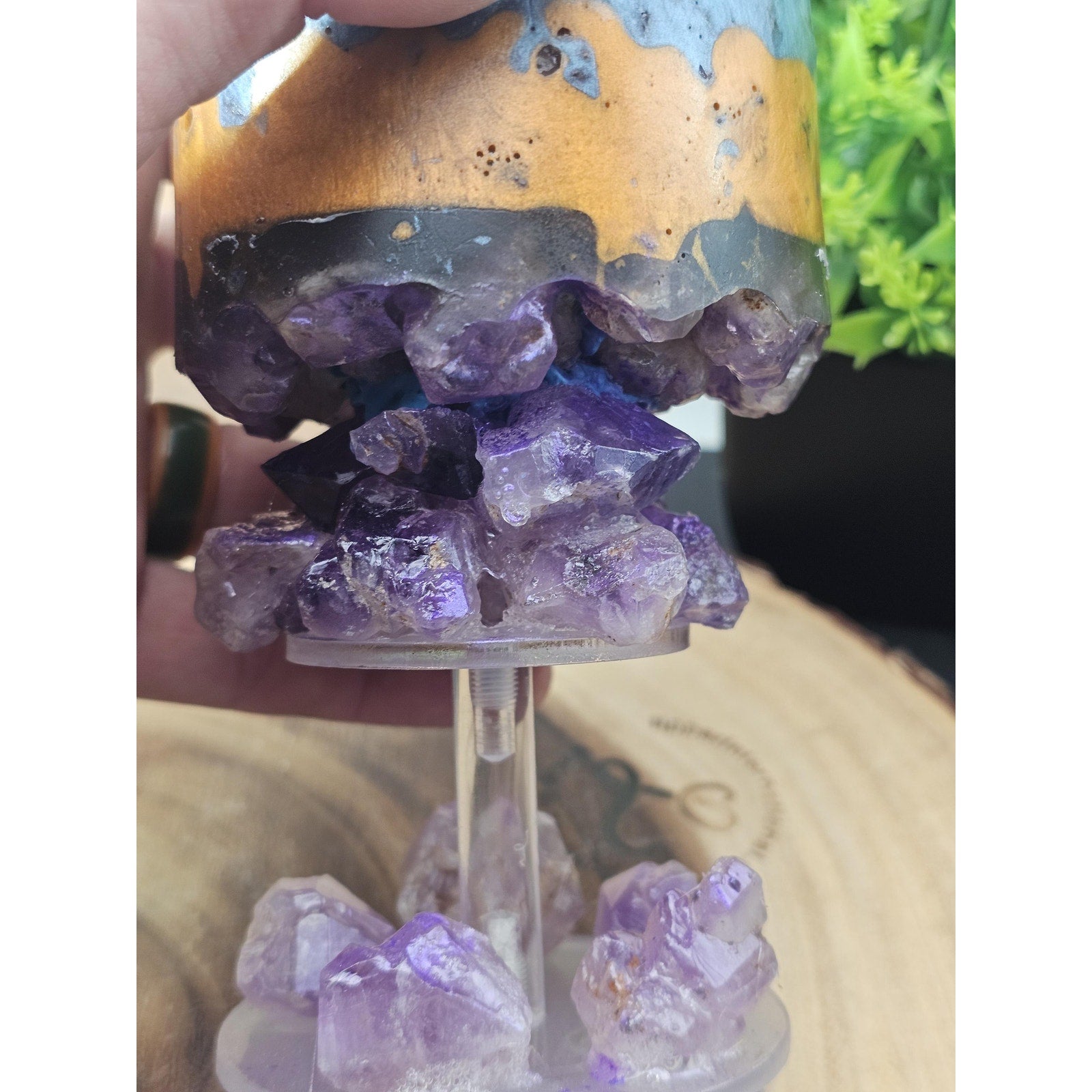Jewelry Cup made of resin and amethyst from Brazil by CrystalCloud Company