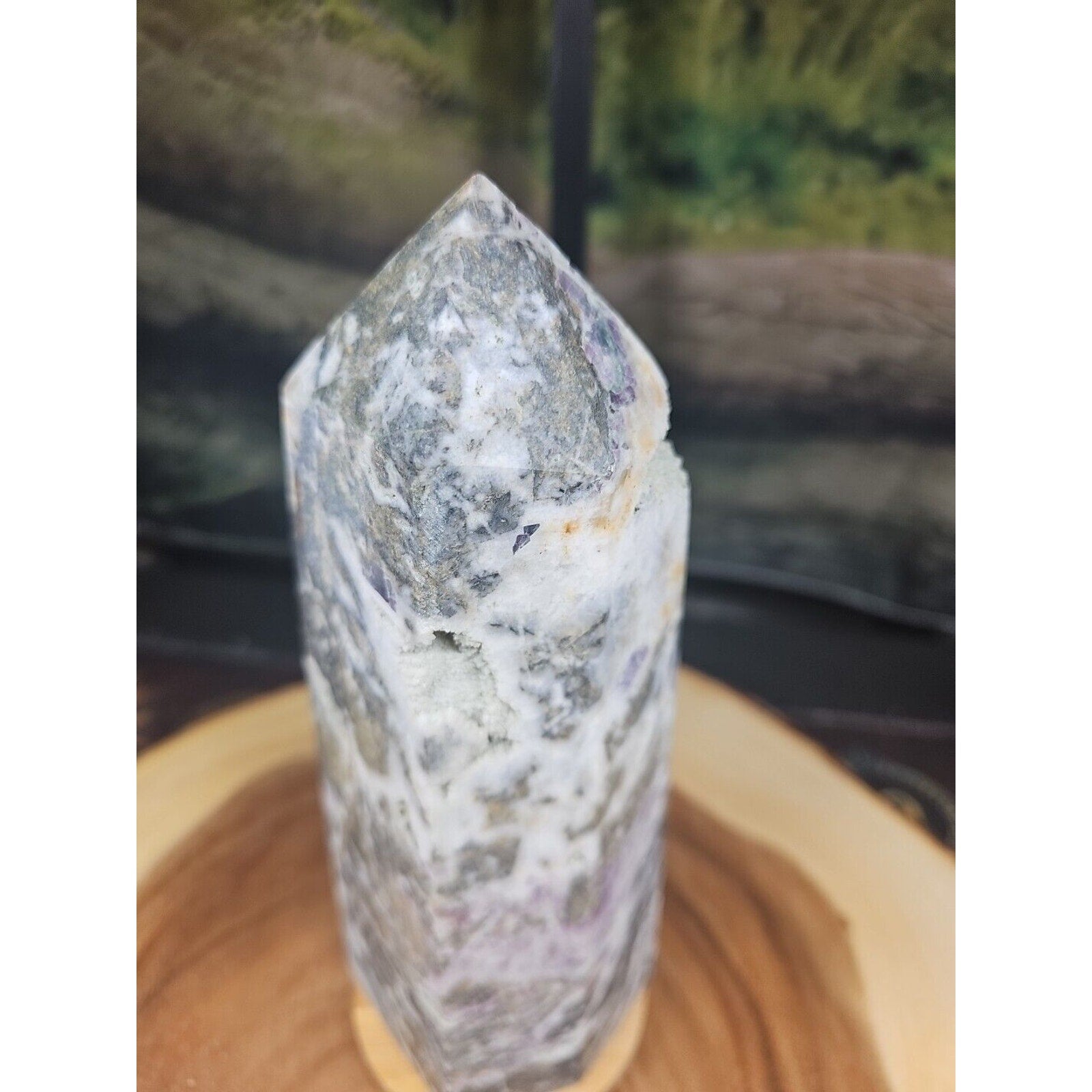3.41LB 1Pcs Natural Rainbow Fluorite Quartz Crystal Point Tower Polished Healing by CrystalCloud Company