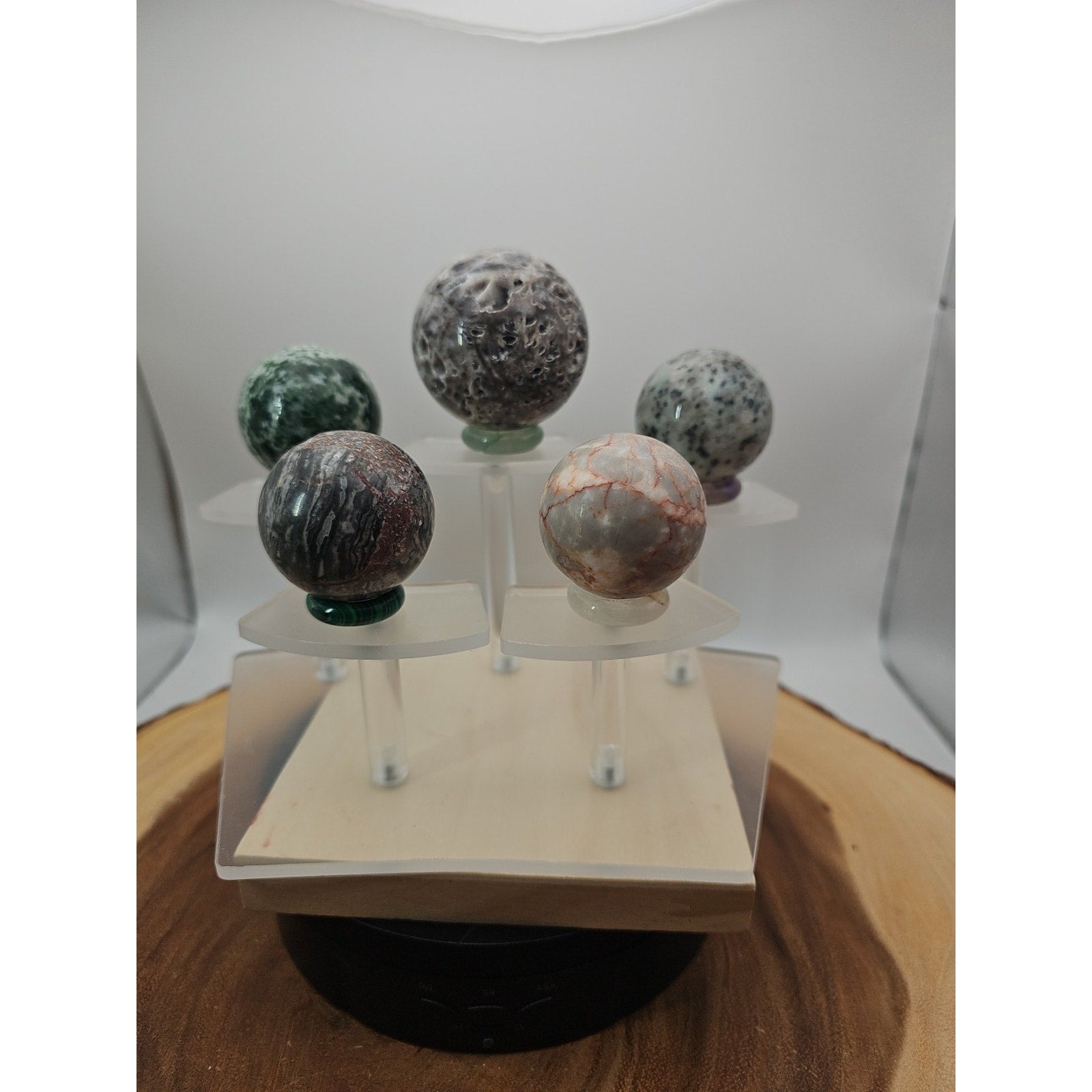 Ocean Jasper Sphere W/stand by CrystalCloud Company