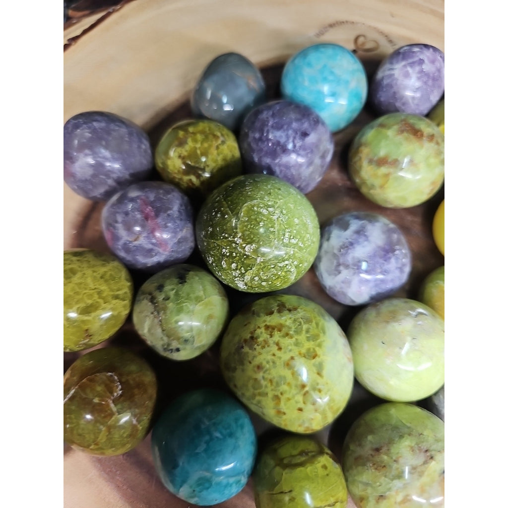 2.28LB 30Pcs A Set Of Natural Quartz Crystal Jasper Palm Stone Polished Healing by CrystalCloud Company