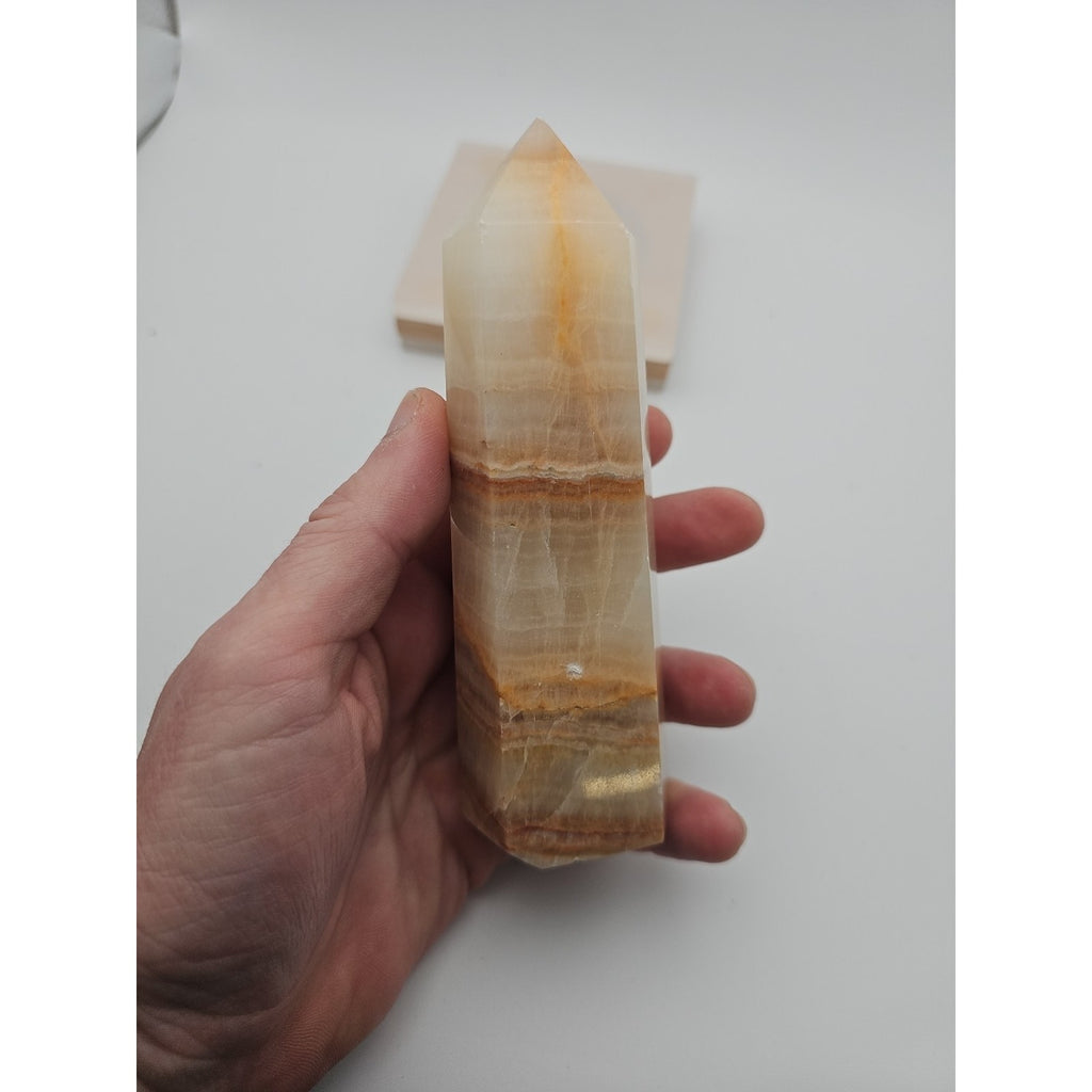 Quartz Crystal Tower 5.5in .90lbs Sandstone by CrystalCloud Company