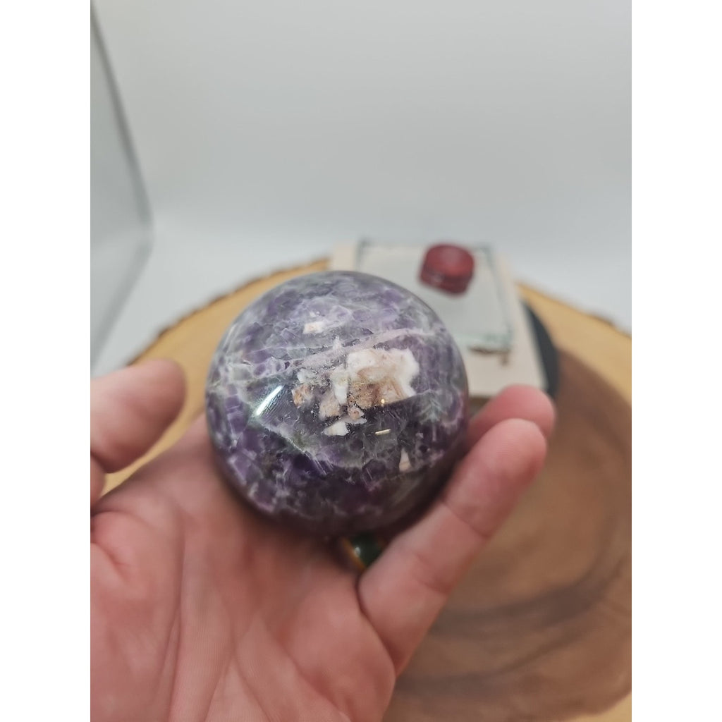 Madagascar Amethyst Crystal Sphere — 373g, 61mm, Collector's Piece | CrystalCloud Company by CrystalCloud Company