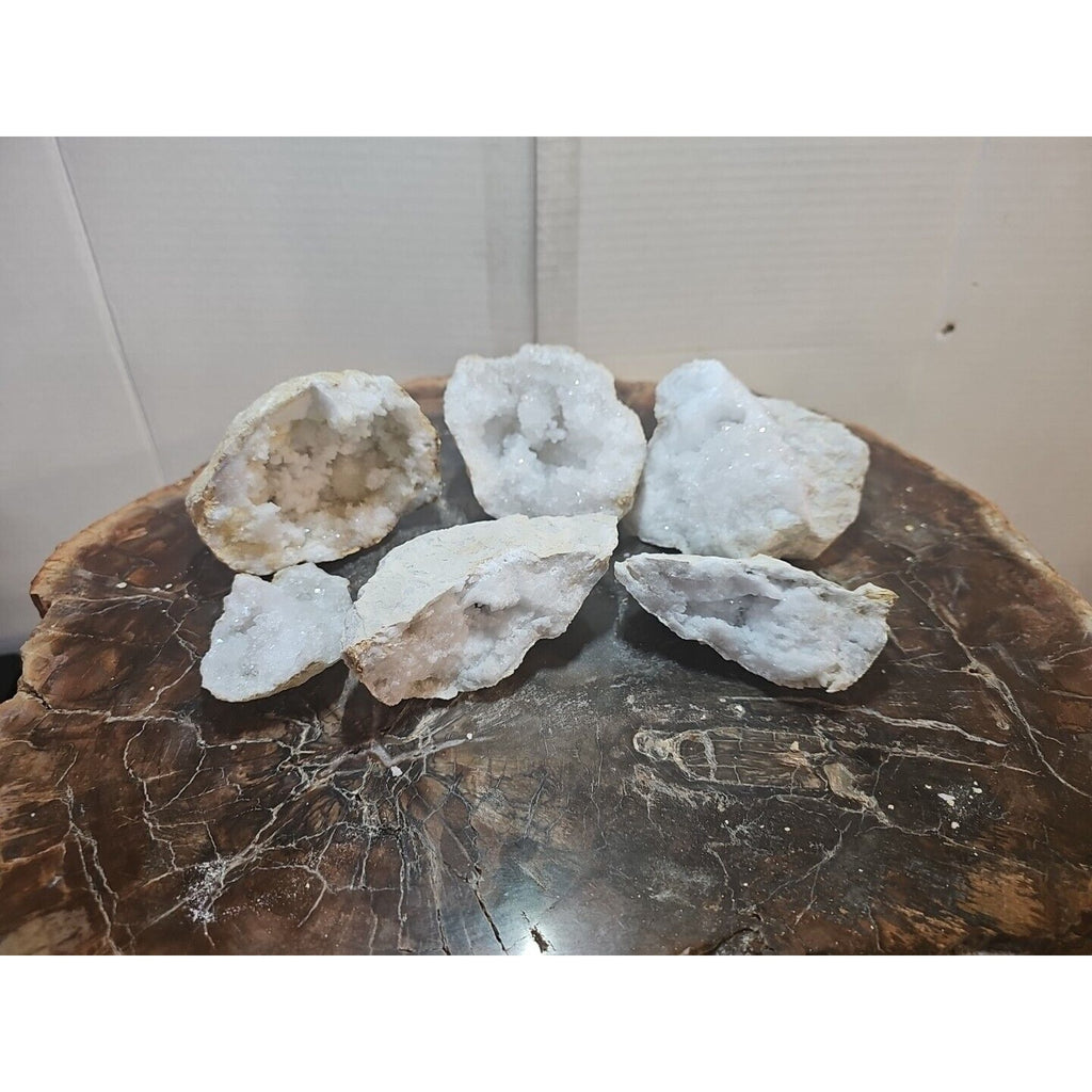 6pcs 2.72lbs Lot Geode Crystal Moroccan Quartz by CrystalCloud Company