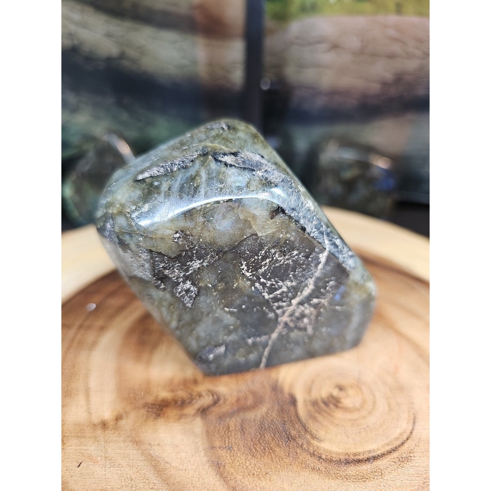 1.29lb Natural Rainbow Labradorite Crystal Gem Spectrolite Stone by CrystalCloud Company