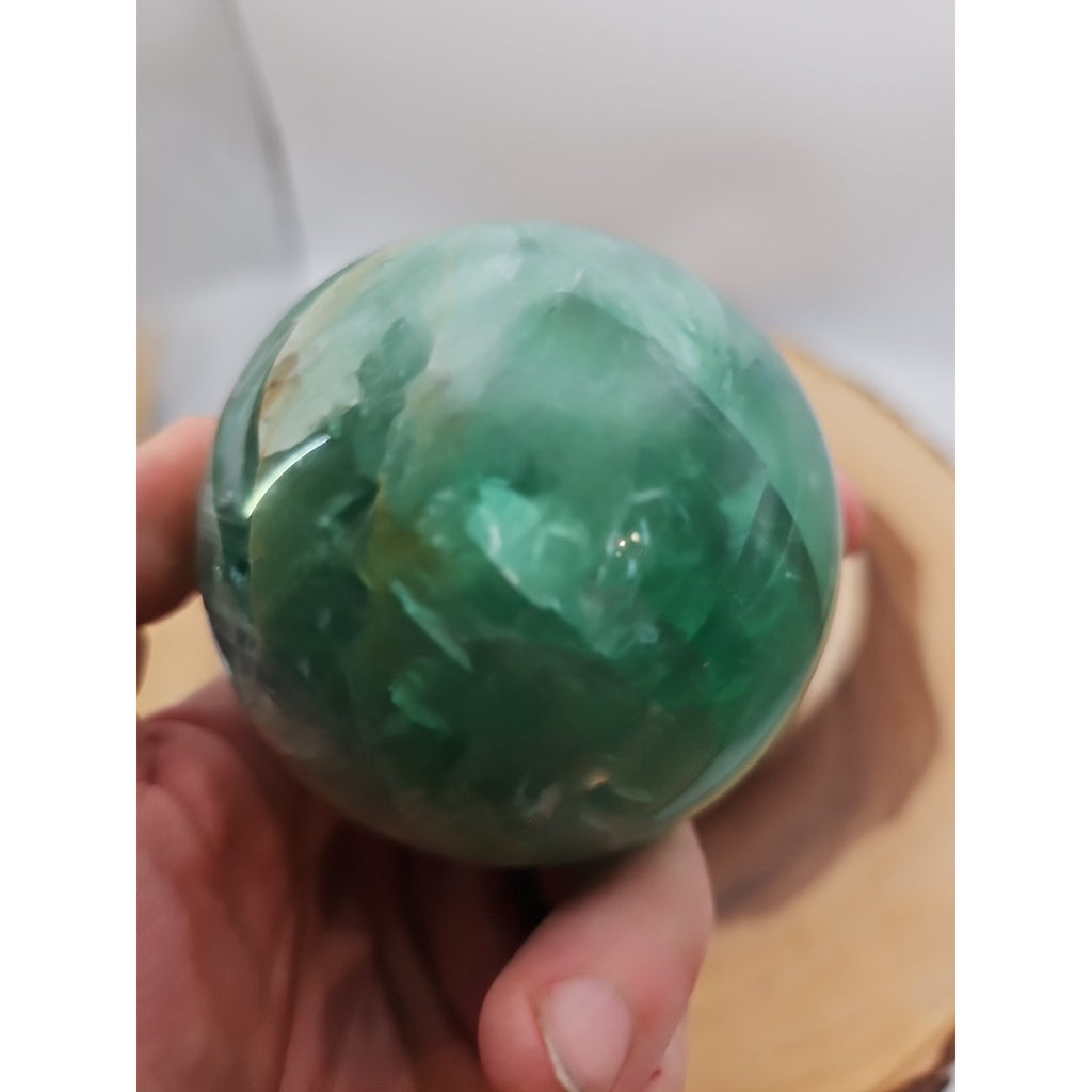1.59lb Natural Rainbow Fluorite Quartz Crystal Sphere Ball Polished by CrystalCloud Company