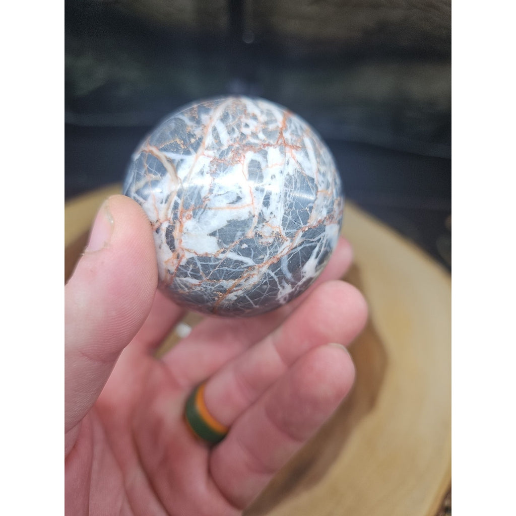 Natural Quartz Crystal Jasper Sphere Ball Polished 50-60mm &stand by CrystalCloud Company