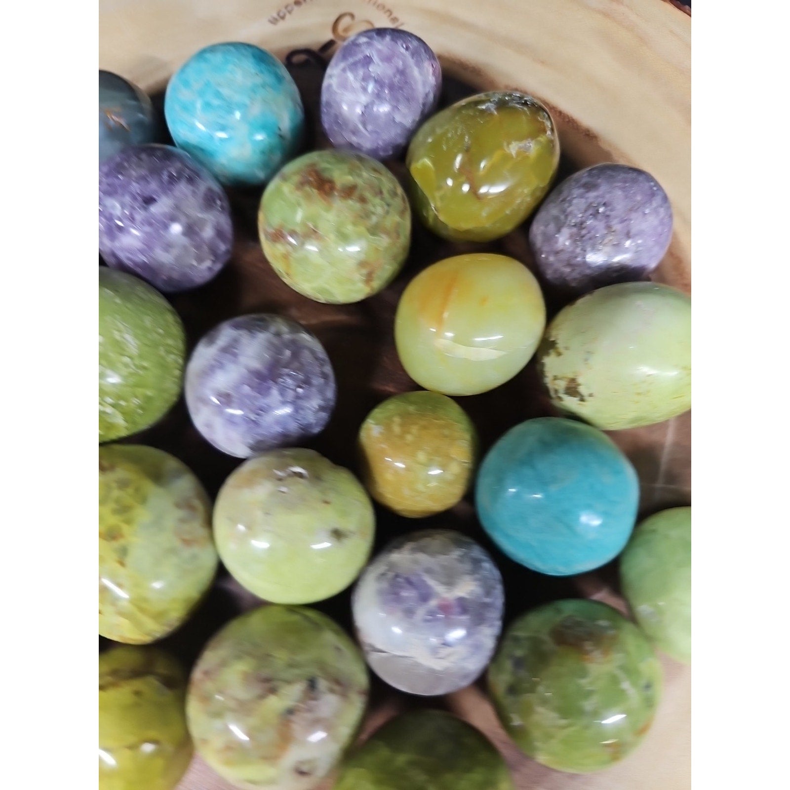 2.28LB 30Pcs A Set Of Natural Quartz Crystal Jasper Palm Stone Polished Healing by CrystalCloud Company