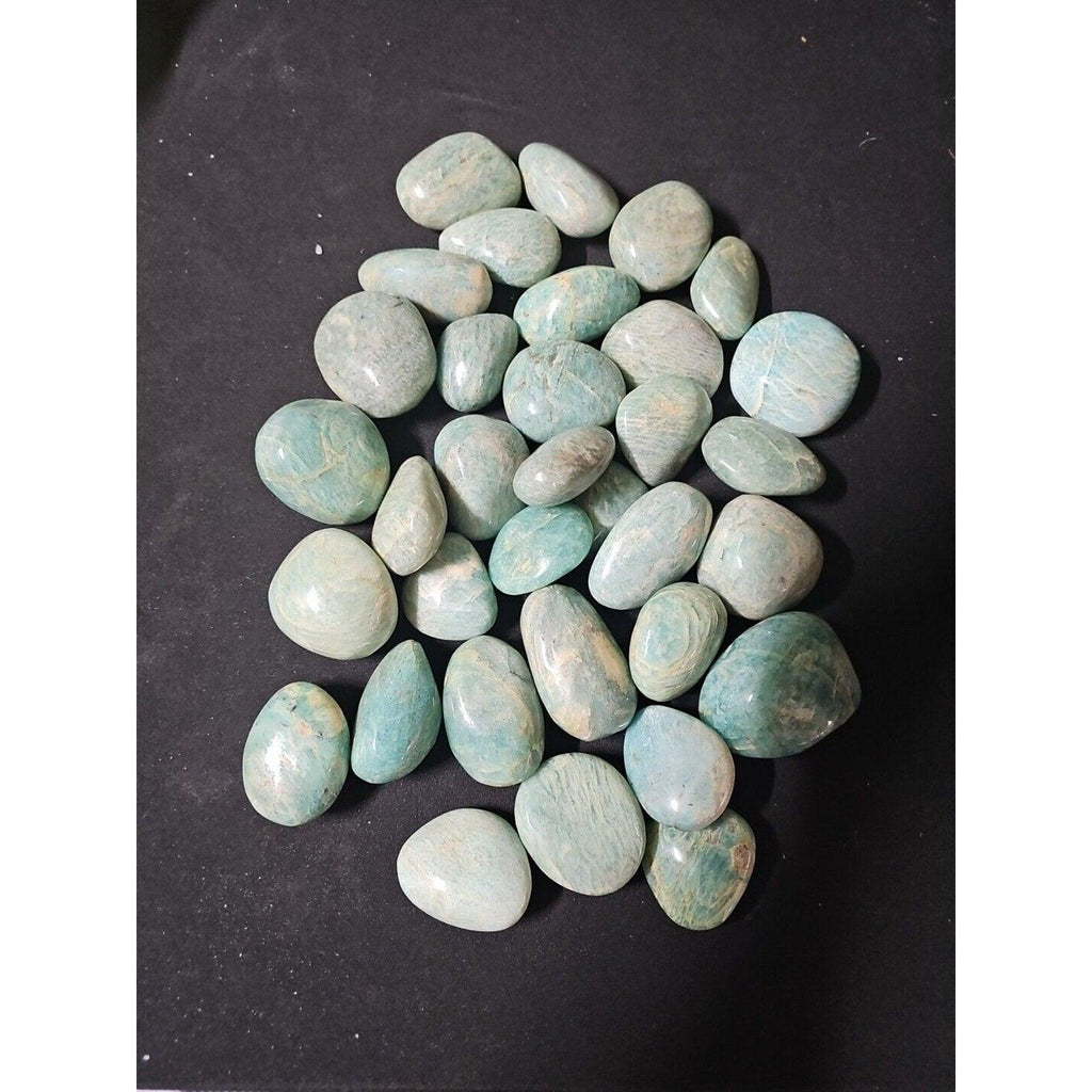 Green Amazonite Quartz Crystal Palm Stone — Large, Polished | CrystalCloud Company by CrystalCloud Company
