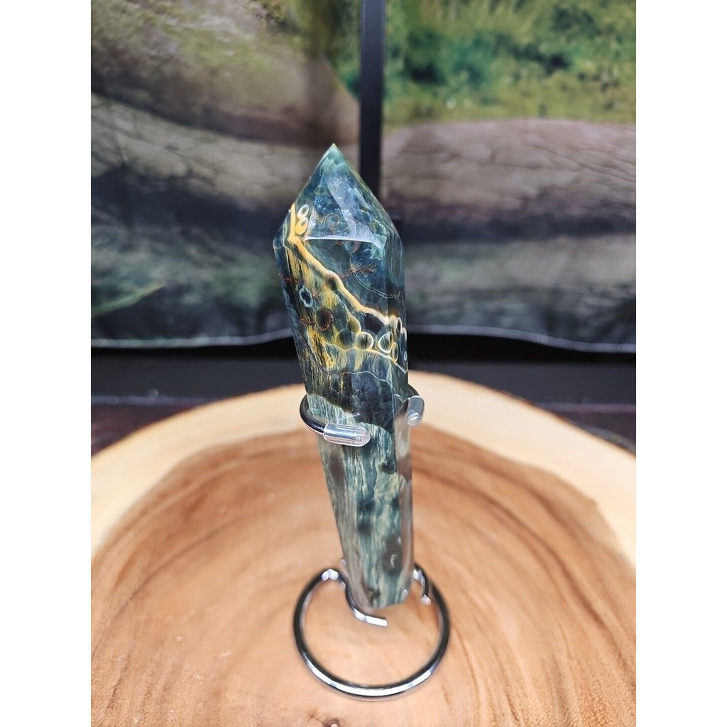 Moss Agate Generator W/Stand 220grams by CrystalCloud Company
