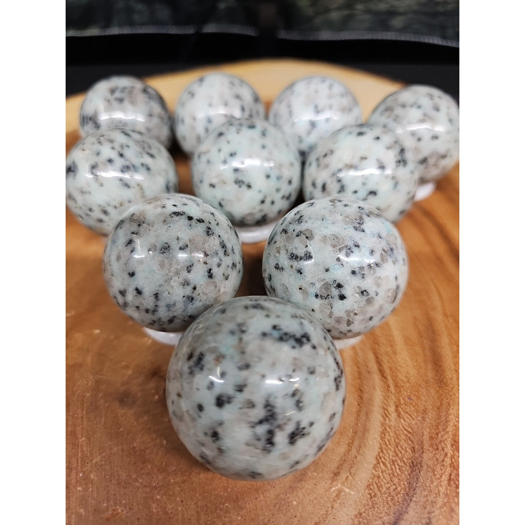 1each Natural Quartz Crystal Jasper Sphere Ball Healing 40mm W/ring Stand Random by CrystalCloud Company