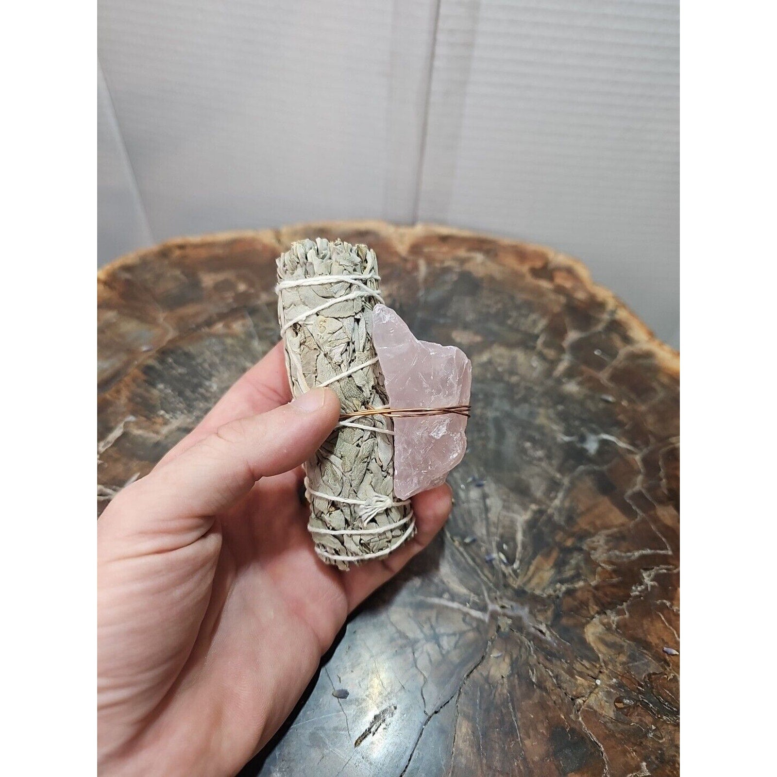 Sage & Rose Quartz Healing Crystal Bundle — Smudge Gift Set | CrystalCloud Company by CrystalCloud Company