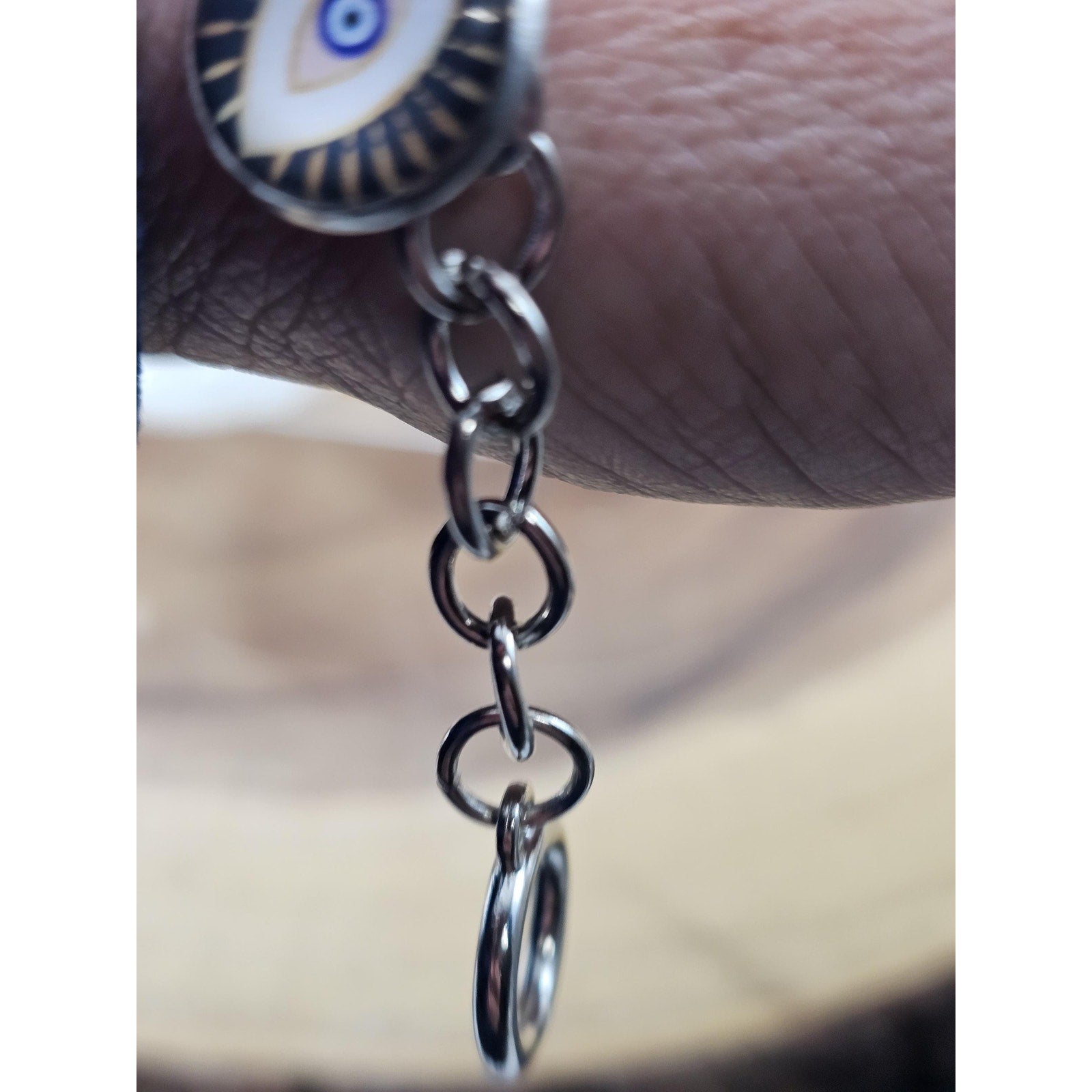 Evil eye bracelet and earrings by CrystalCloud Company