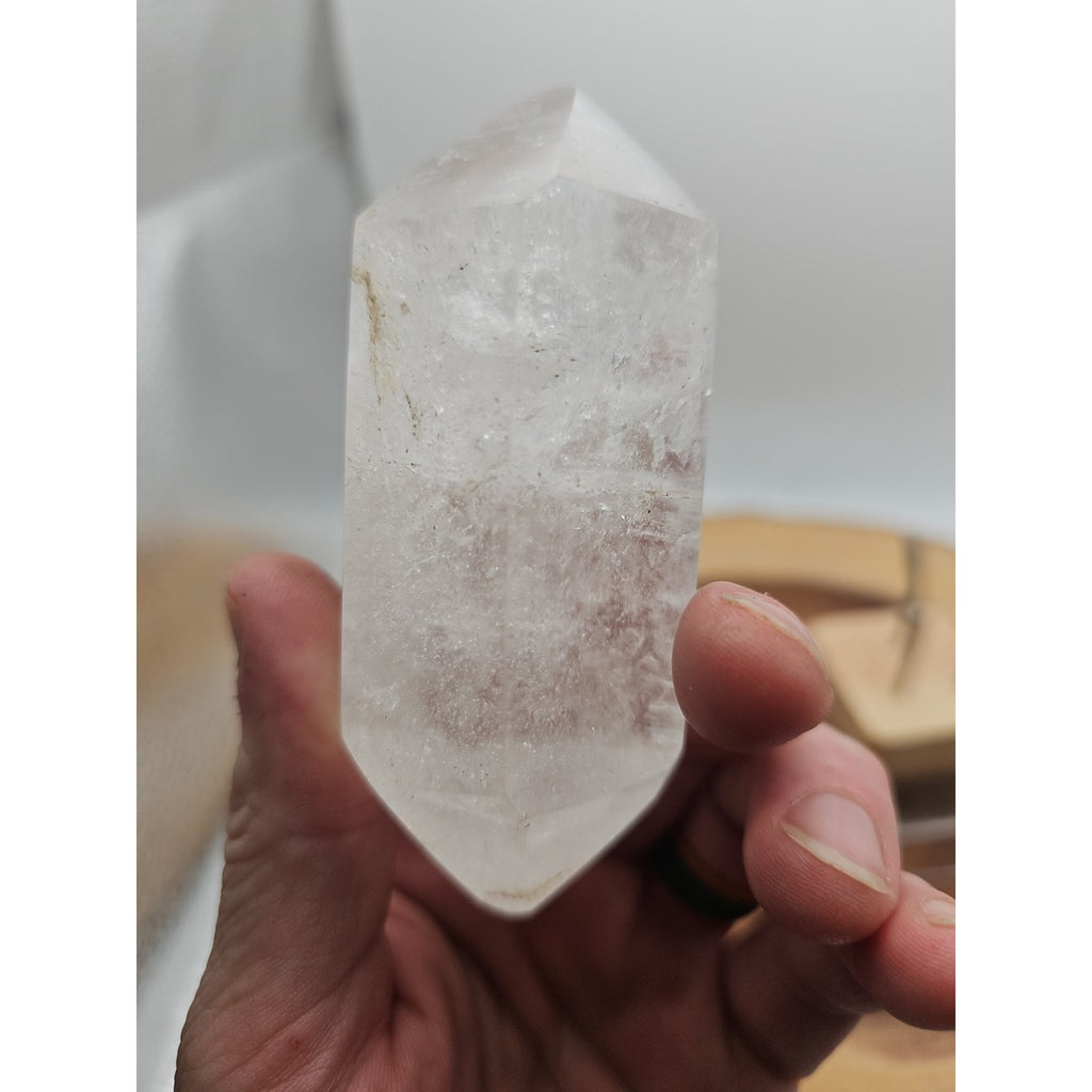 Quartz Crystal Point .49lb With Stand by CrystalCloud Company