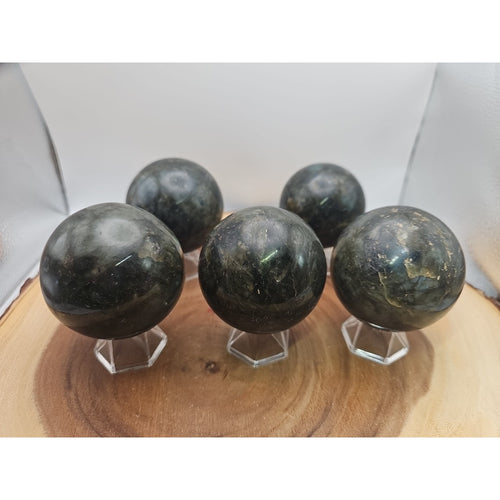 1LB 1Pcs Natural Rainbow Labradorite Crystal Sphere Ball Polished w/stand by CrystalCloud Company