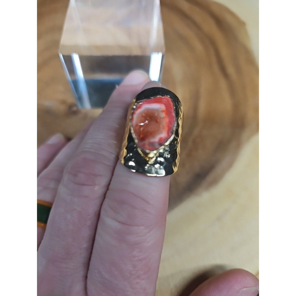Agate Adjustable Ring by CrystalCloud Company