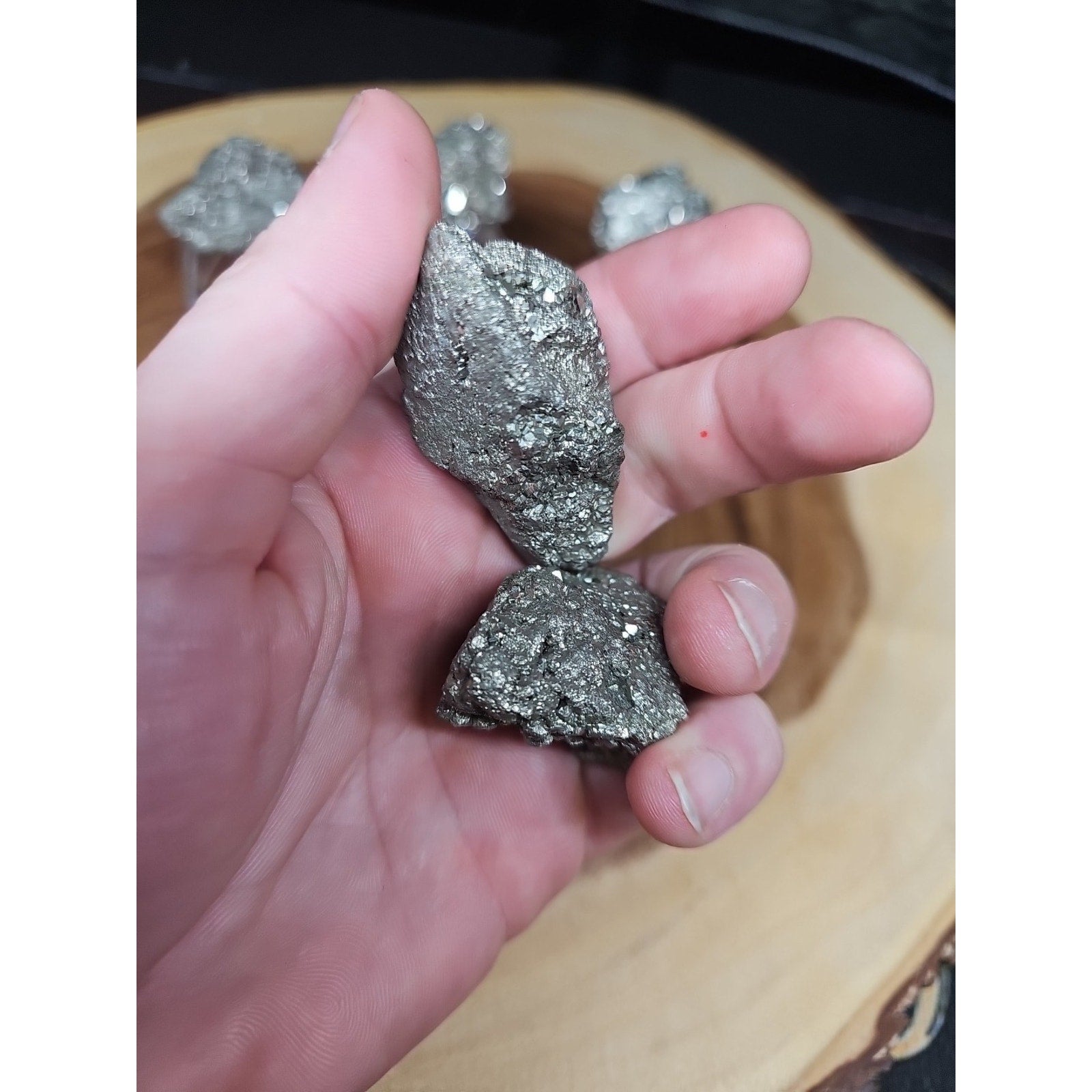 Quartz Pyrite Clusters Mineral 60-65 gr Each W/stand by CrystalCloud Company