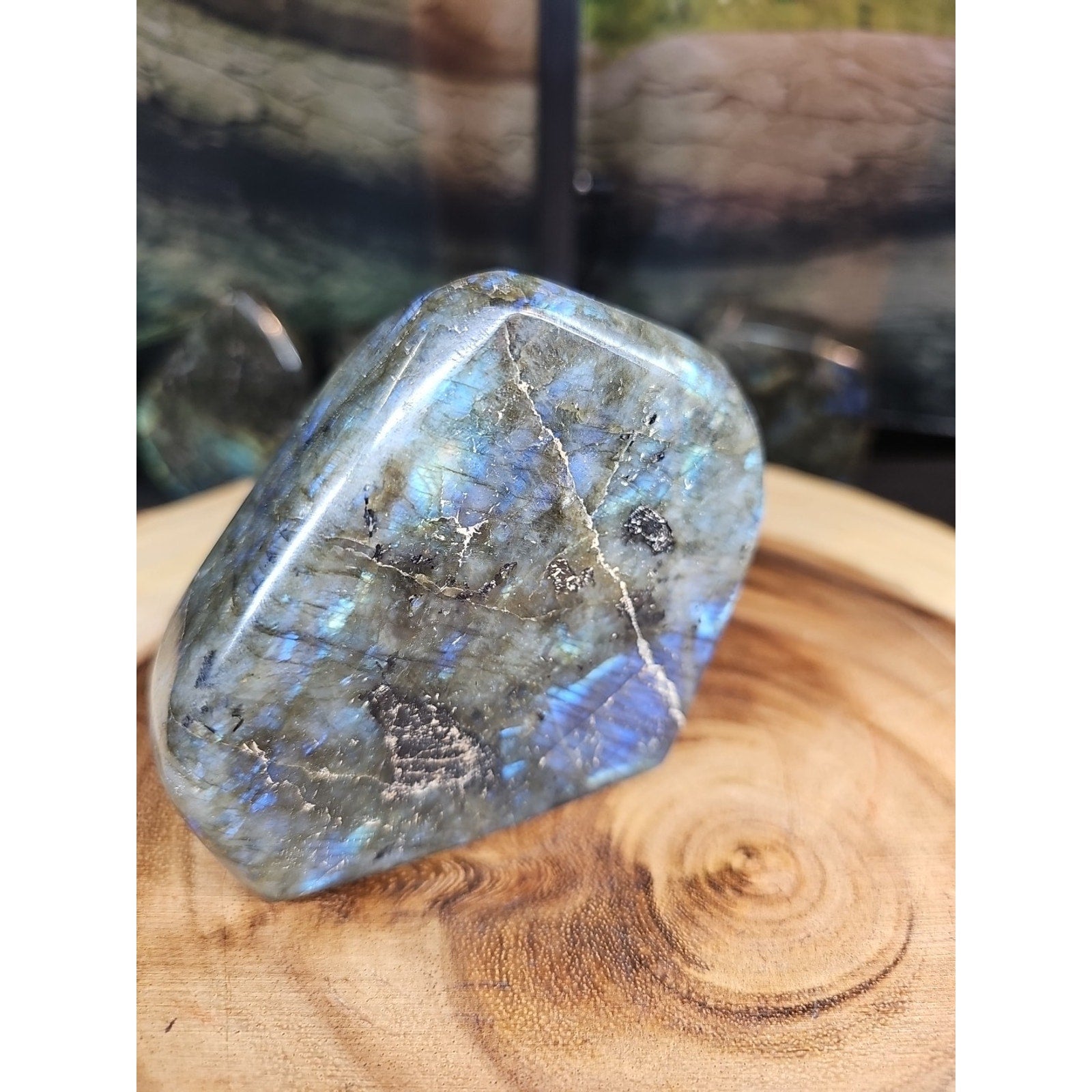 1.29lb Natural Rainbow Labradorite Crystal Gem Spectrolite Stone by CrystalCloud Company