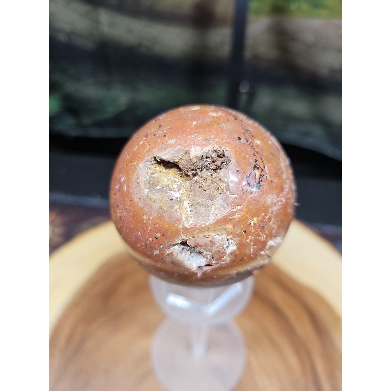 .74LB Natural Vesuvianite Agate Carnelian Crystal Geode Sphere Ball Healing by CrystalCloud Company