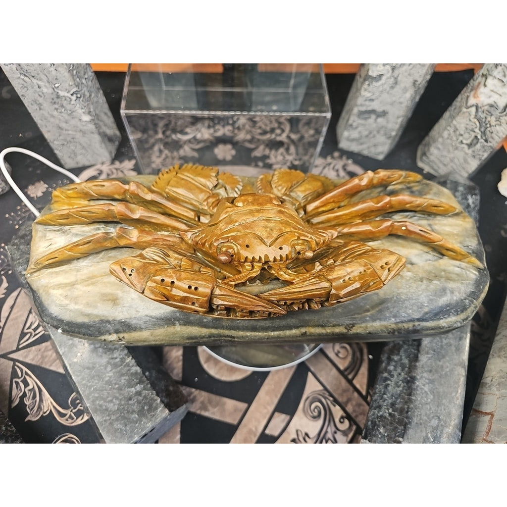 9.44LB Natural Mao Gong shi crab skull hand carved crystal specimen healing by CrystalCloud Company