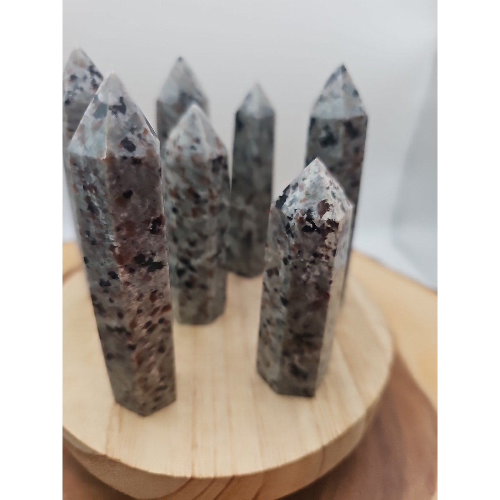 Yooperlite stone Tower UV Reactive 4in Tall Avg 98grams Avg 1 Each by CrystalCloud Company