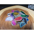 10 agate slices lot W/hole For Pendant by CrystalCloud Company