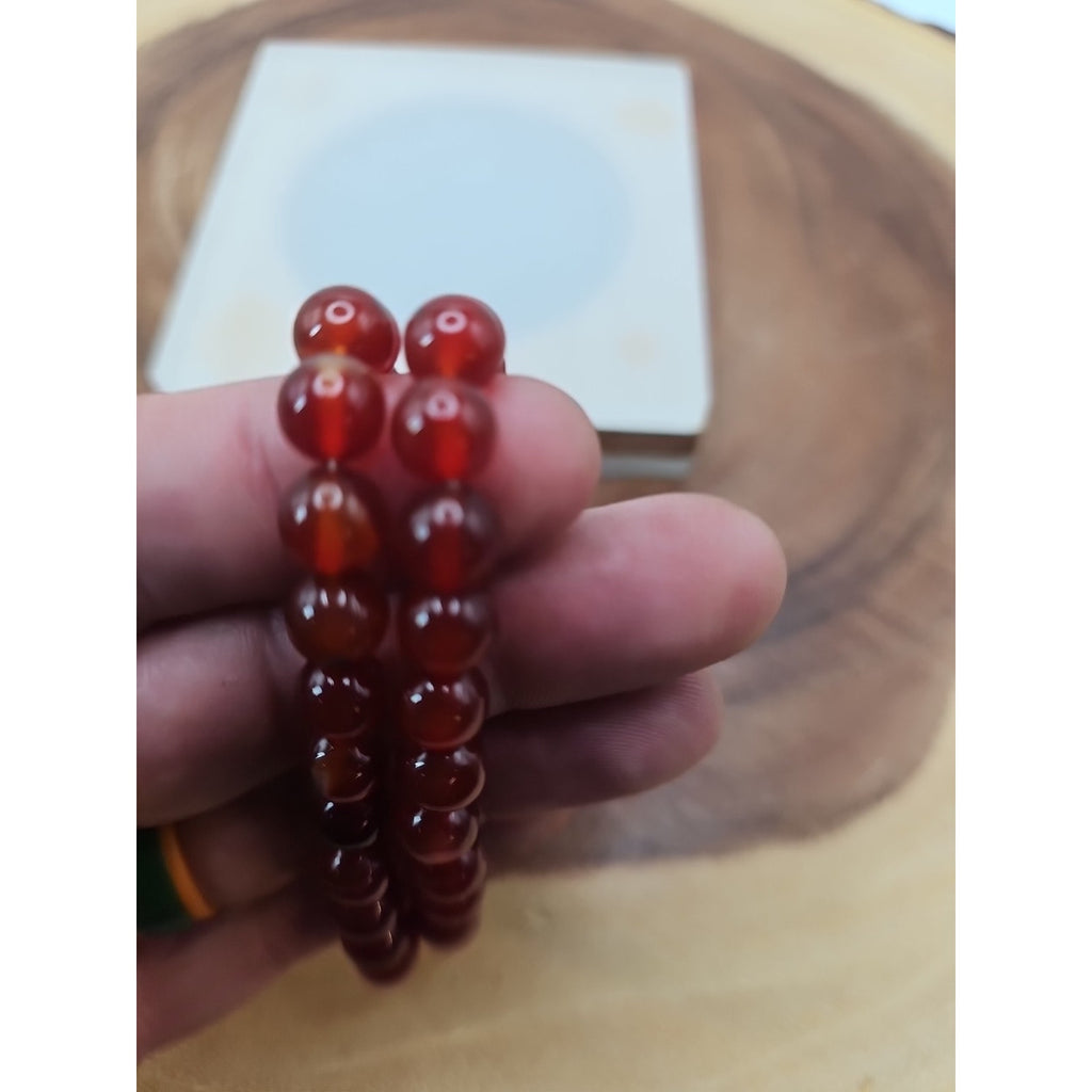 1 Carnelian Crystal Bracelet 8mm by CrystalCloud Company