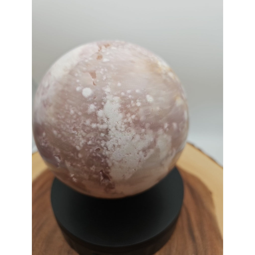 6.55lbs Natural Cherry Blossom Agate Sphere Quartz Crystal Ball by CrystalCloud Company