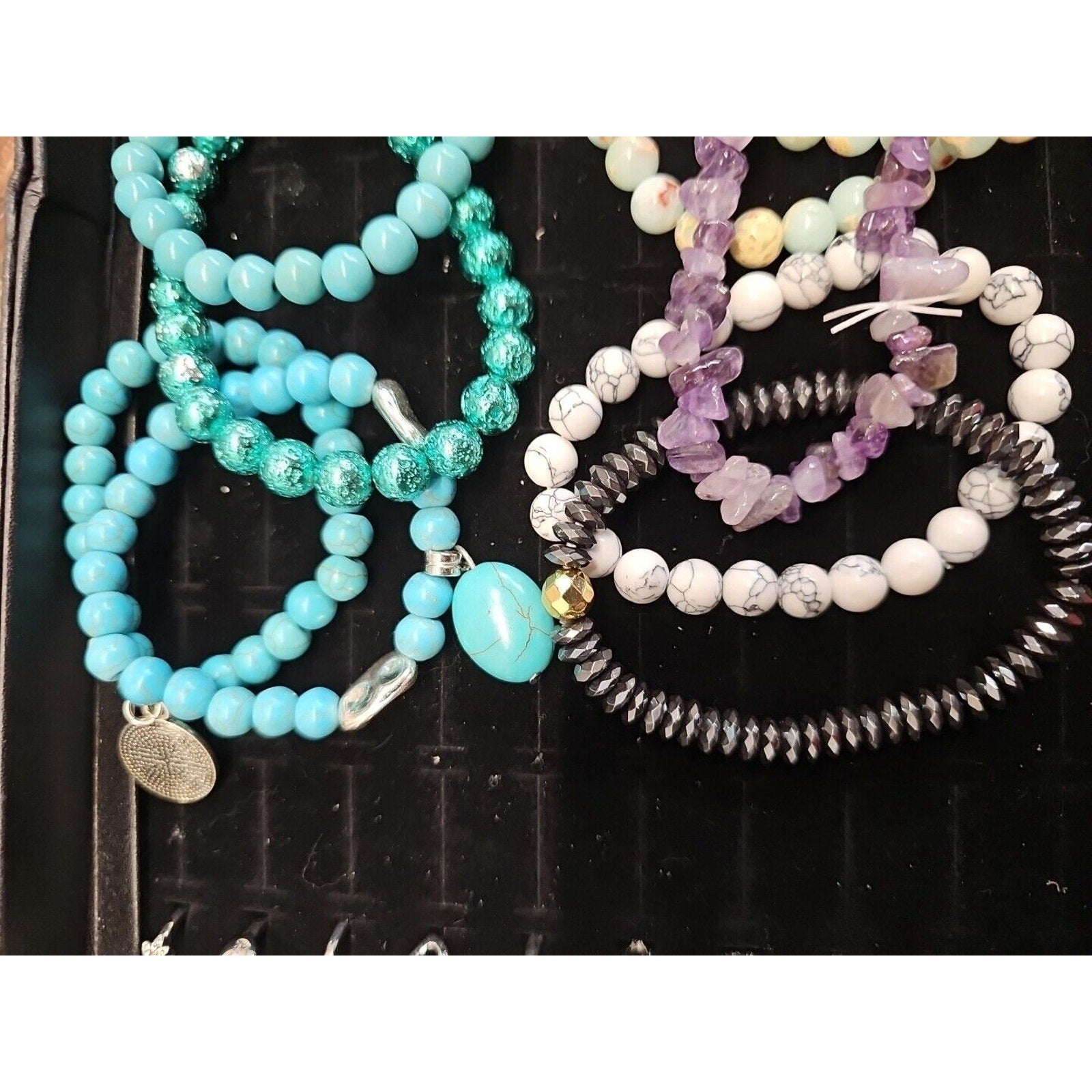 Ring And Bracket Lot 20 Rings Rose Quartz & 10 Natural Stone Bracelets Reseller by CrystalCloud Company