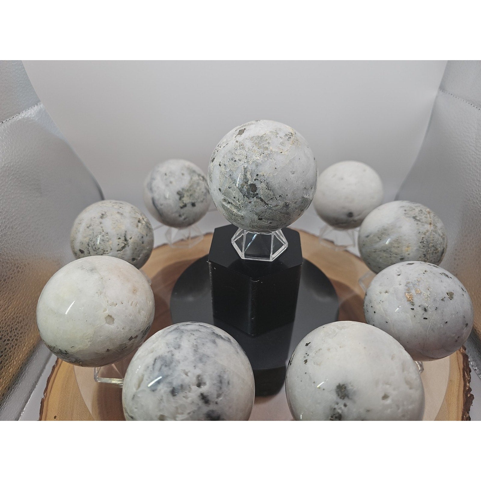 1 Each Natural Golden Pyrite & Jasper Crystal Sphere Ball Polished 55mm + by CrystalCloud Company