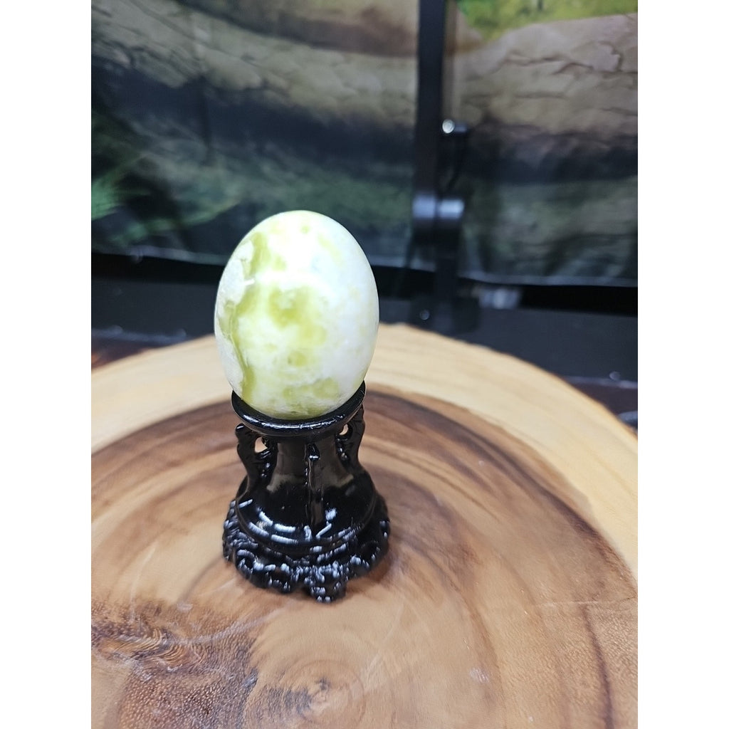 Natural Polished Lantian jade Quartz Crystal Egg Stone Specimen Healing - Stand by CrystalCloud Company