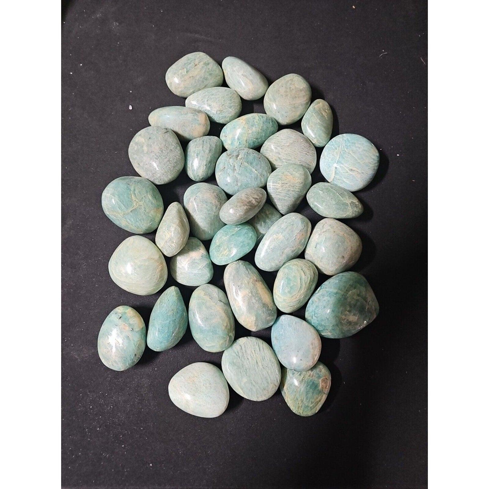 Green Amazonite Quartz Crystal Palm Stone — Large, Polished | CrystalCloud Company by CrystalCloud Company