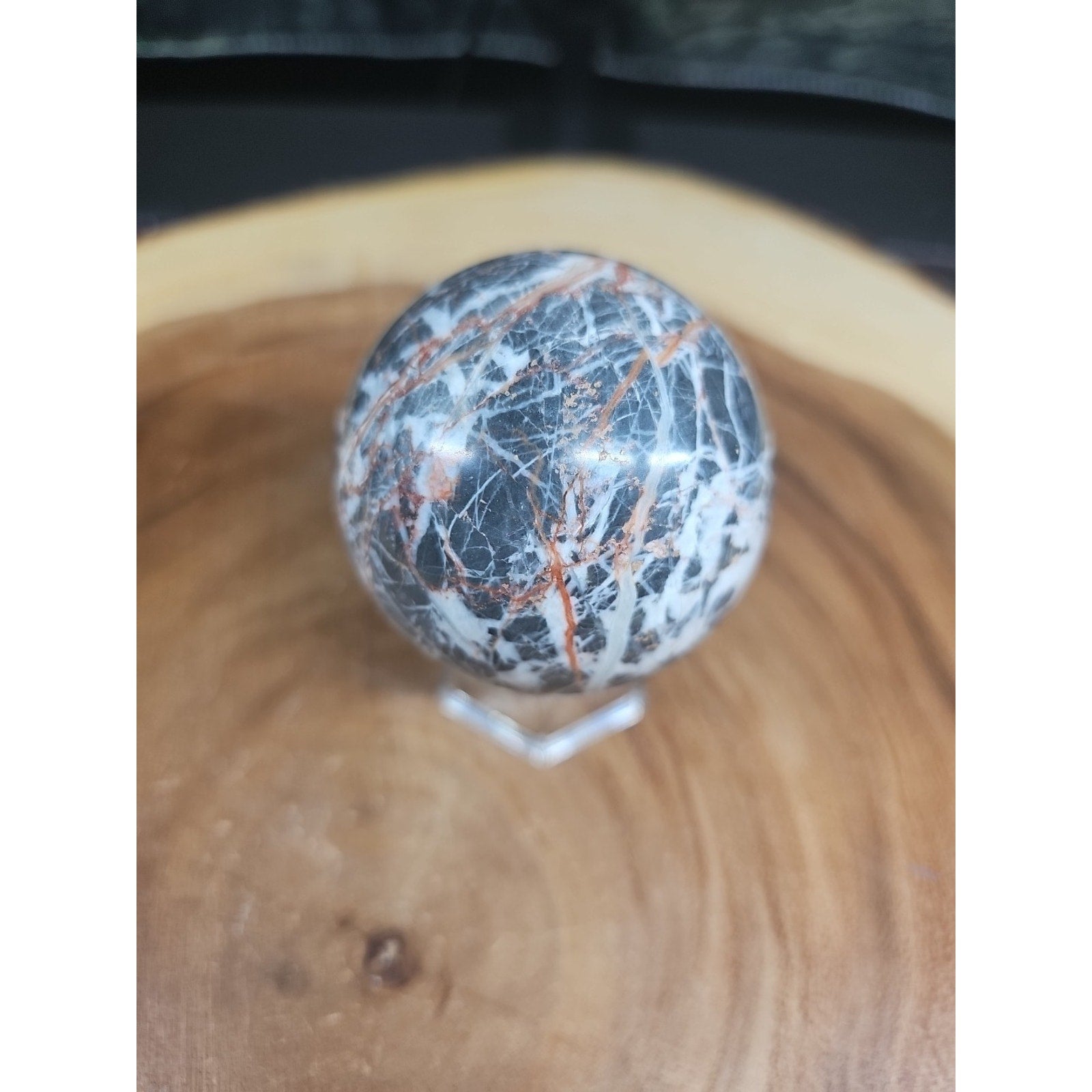 Natural Quartz Crystal Jasper Sphere Ball Polished 50-60mm &stand by CrystalCloud Company