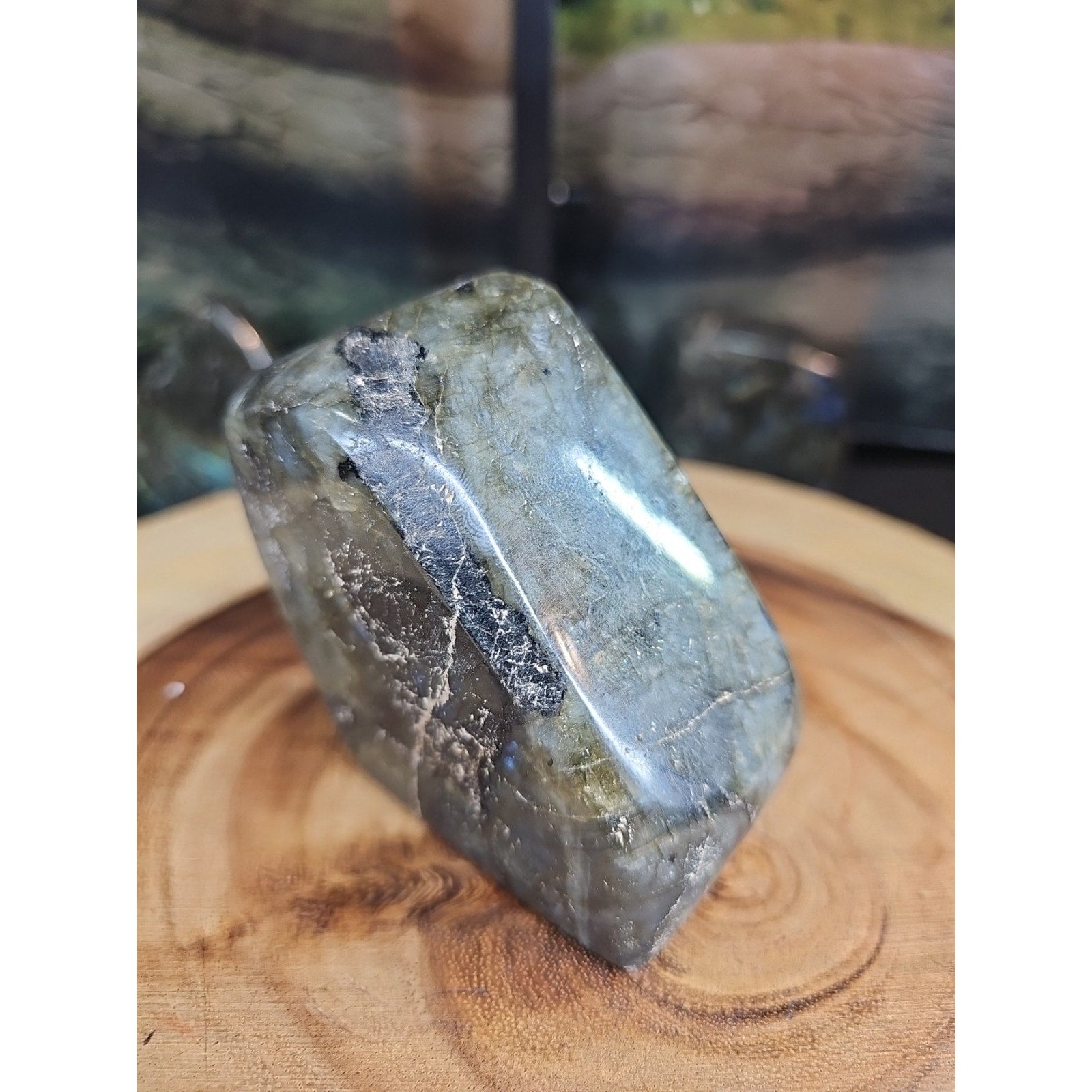 1.29lb Natural Rainbow Labradorite Crystal Gem Spectrolite Stone by CrystalCloud Company
