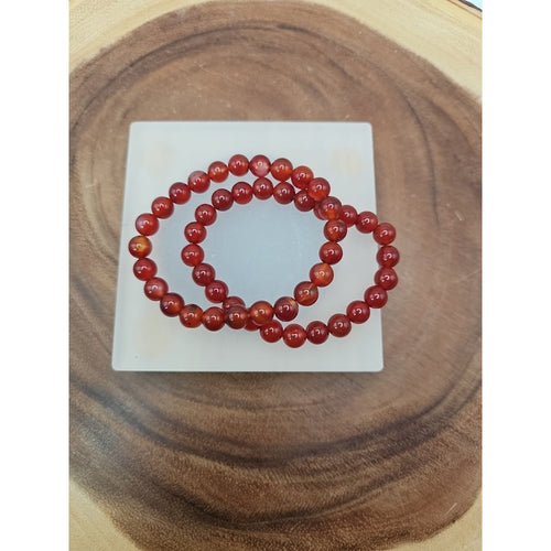 1 Carnelian Crystal Bracelet 8mm by CrystalCloud Company