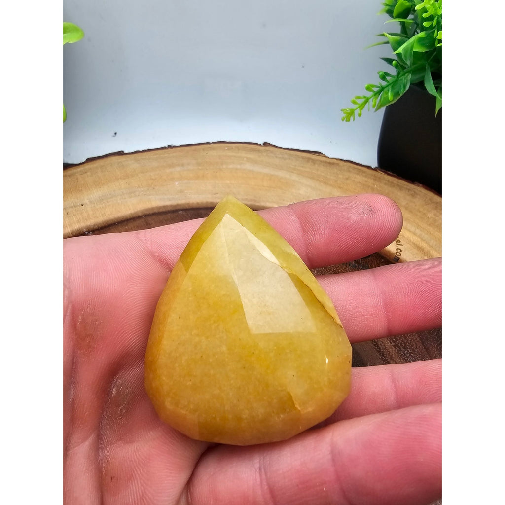Honey Calcite Flame 76g in Display Case
