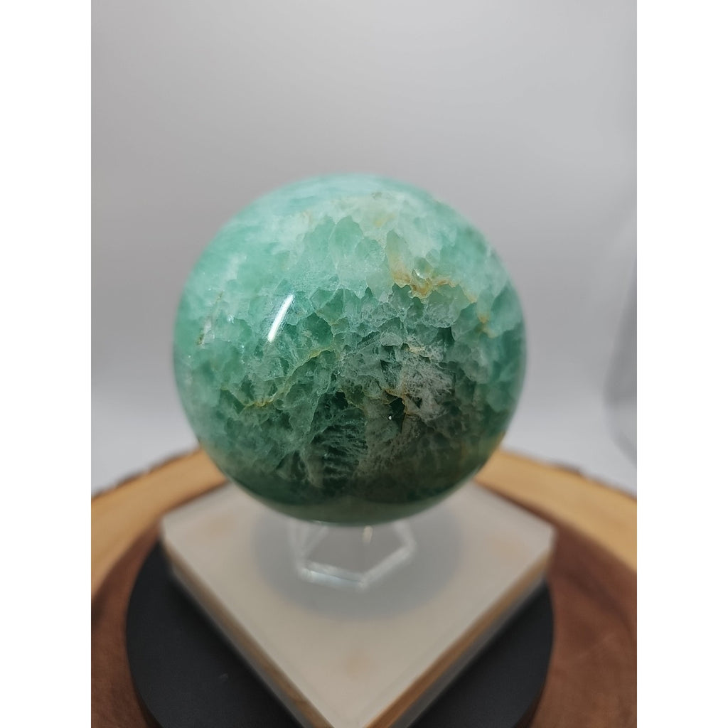 2.80 Natural Rainbow Fluorite Quartz Crystal Sphere Ball Polished Healing by CrystalCloud Company