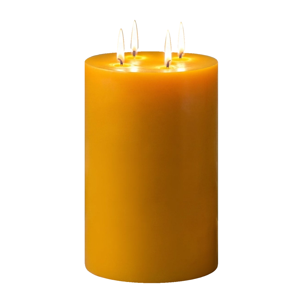 6x9" Yellow Beeswax Pillar Candle